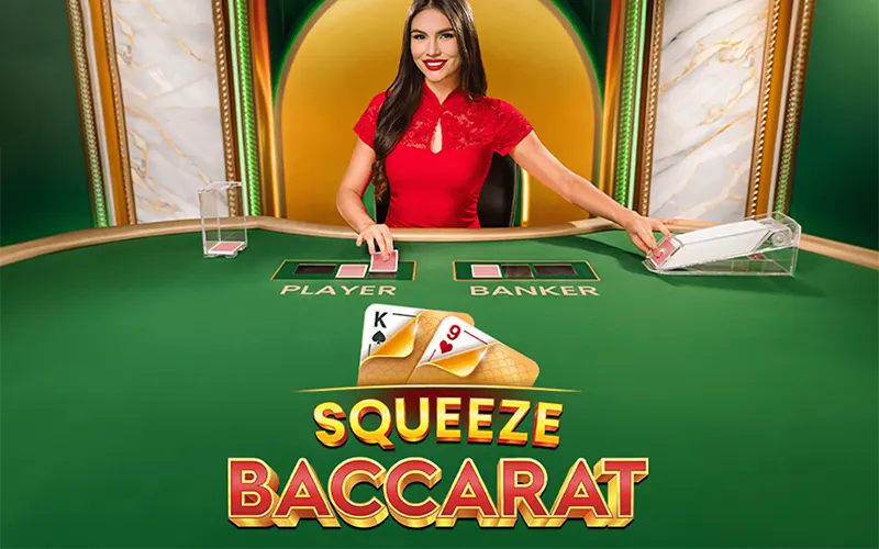 En el juego Squeeze Baccarat de 1win te esperan frecuentes ganancias.